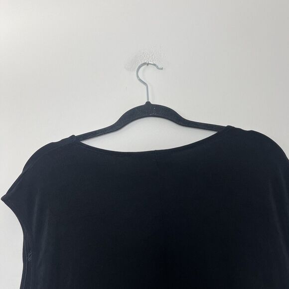 Chico's Travelers Dress Women's 2 Large Black Leopard Slinky Stretch Comfort - Picture 5 of 7